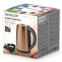 Electric Kettle 1.7lt with Temperature Selection 2150W Stainless Steel Sencor SWK 7706GD Gold