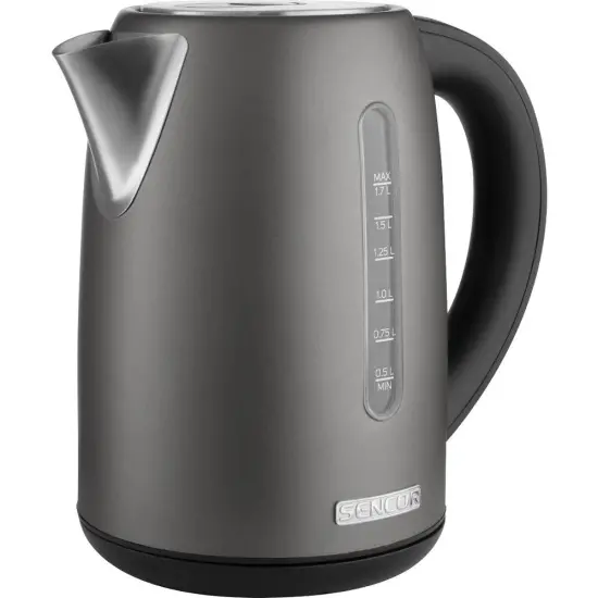 Electric Kettle 1.7lt with Temperature Selection 2150W Stainless Steel Sencor SWK 7708BK Black