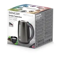 Electric Kettle 1.7lt with Temperature Selection 2150W Stainless Steel Sencor SWK 7708BK Black