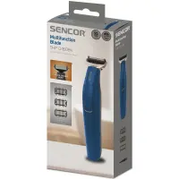 Rechargeable Trimmer Sencor SHP 0450BK 500mAh with 3 Different Length Heads Quiet Motor and Stainless Steel Blades Blue