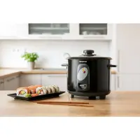 Electric Rice Steamer 1lt Stainless Steel Sencor SRM 1001BK Black