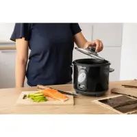 Electric Rice Steamer 1lt Stainless Steel Sencor SRM 1001BK Black