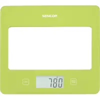 Kitchen Scale 5Kg LCD Screen UltraSlim Glass Sencor SKS 5031GR Green