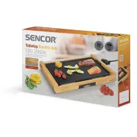 Table Electric Grill Preimium Bamboo 2 in 1 Sencor SBG 206BK