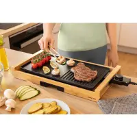 Table Electric Grill Preimium Bamboo 2 in 1 Sencor SBG 206BK