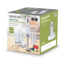 Rechargeable Hand Blender with Stainless Steel Rod 200W Sencor SHB 9000WH White/Pink