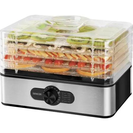 Food Dehydrator Sencor SFD 950SS with 5 Tray Levels 240W and 8 Temperature Options