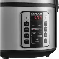 Electric Rice Cooker 2.8lt with Screen and 11 Functions Stainless Steel Sencor SRM 3151BK Silver