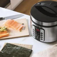 Electric Rice Cooker 2.8lt with Screen and 11 Functions Stainless Steel Sencor SRM 3151BK Silver