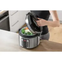 Electric Rice Cooker 2.8lt with Screen and 11 Functions Stainless Steel Sencor SRM 3151BK Silver