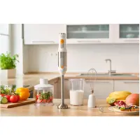 Hand Blender 4 in1 with Stainless Steel Wand 11200W Sencor SHB 6301WH White/Silver