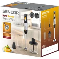 Hand Blender 4 in1 with Stainless Steel Wand 11200W Sencor SHB 6302BK Black/Silver