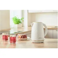 Electric Kettle 1,7lt 3D Pattern Design SWK 7200WH White