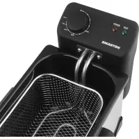 Stainless Steel Oil Fryer with Temperature Control 3lt 2200W Smarton FR 300 Silver