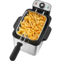 Stainless Steel Fryer with Temperature Control 3lt 2200W Smarton FR350 Silver