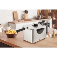 Stainless Steel Fryer with Temperature Control 3lt 2200W Smarton FR350 Silver