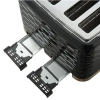 Toaster 4 places 1600W 3D Pattern Design Sencor STS 7551BK Black/Gold