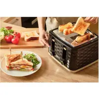 Toaster 4 places 1600W 3D Pattern Design Sencor STS 7551BK Black/Gold