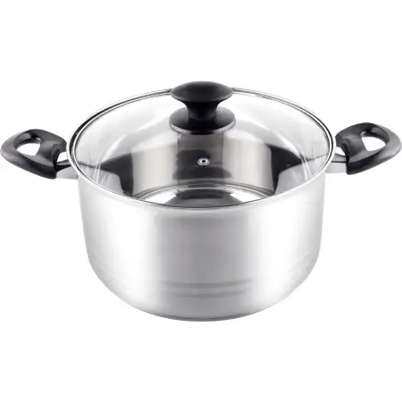 Pot LEGER SS 24x13,5cm Ø24X13,5cm 6,1lt Stainless Steel Lamart LTB2413 Silver