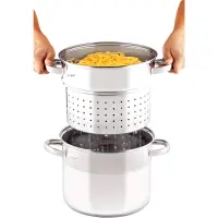 Pasta Pot with Strainer 24 cm 8lt Stainless Steel Lamart PASTA LTSS2417