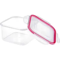 Plastic Food Container with Clip Suitable for Microwave Oven 1lt Lamart LT6005 Transparent