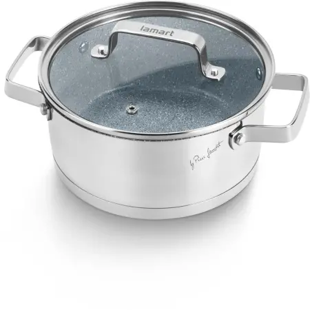 Casserole with Lid Non-Stick Lamart STONESS LT1101
