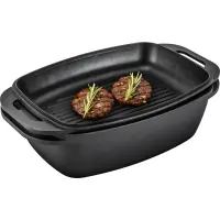 Cast Aluminum Grill Pot with Lid 9L+3L Lamart LT1105 Black