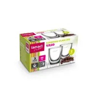 Double Wall Espresso Glass Set 80ml VASO Lamart LT9009 Transparent 2pcs