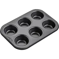 Pastry Mold for 6 Muffins Non-stick 26.5x18cm Lamart LT3071 Red