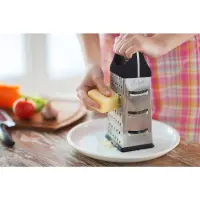 4 Sided Stainless Steel Grater 26cm RAPE Lamart LT7050 Grey/Black