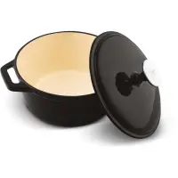 Cast Iron Pot 21.5cm 2.3lt Lamart IRON LT1208 Black