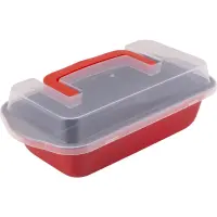 Cake Mold Rectangle with Lid 29×15×6.5cm Lamart LT3100 Black/Red
