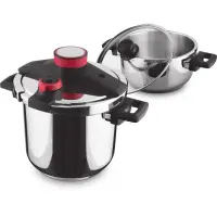 Speed ​​Kettle STEAM Set Quattro 4lt and 7lt Lamart LT1230 Silver/Red