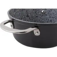 Pot GRANIT Non-stick Aluminum with Granite Coating 24cm Lamart LT1254 Black