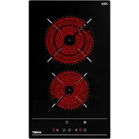 Built-in Domino TEKA Ceramic Hob 2 Zones High Light Touch Sensors 30cm TBC 32010 BK TTC Black