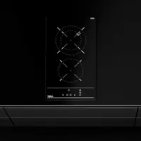 Built-in Domino TEKA Ceramic Hob 2 Zones High Light Touch Sensors 30cm TBC 32010 BK TTC Black