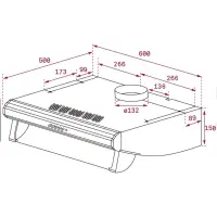 TEKA Hood 3 Speeds 2 Motors 375m3/h 60cm C 6420 White