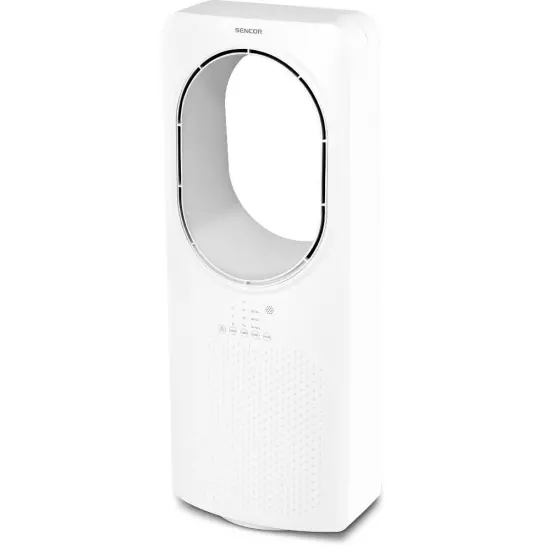 Floor Fan Without Blades 3 Functions with LED Remote Control 24" Sencor SFT 2404WH White
