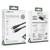 Data Cable Acefast C8-03 USB-C to USB-C 60W Braided Black 1.2m