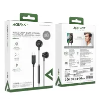 Hands Free Acefast L2 Earphones Stereo USB-C Braided Black 1.2m