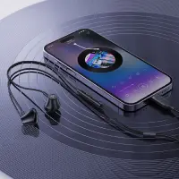 Hands Free Acefast L2 Earphones Stereo USB-C Braided Black 1.2m