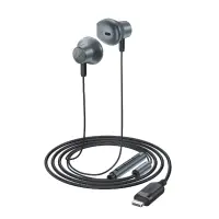 Hands Free Acefast L1 Earphones Stereo Lightning Apple Certified MFI 1.2m Black