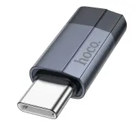 Hoco UA29 USB-C Adapter in Lighnting  Support charging and data transfer functions Black
