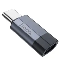 Hoco UA29 USB-C Adapter in Lighnting  Support charging and data transfer functions Black