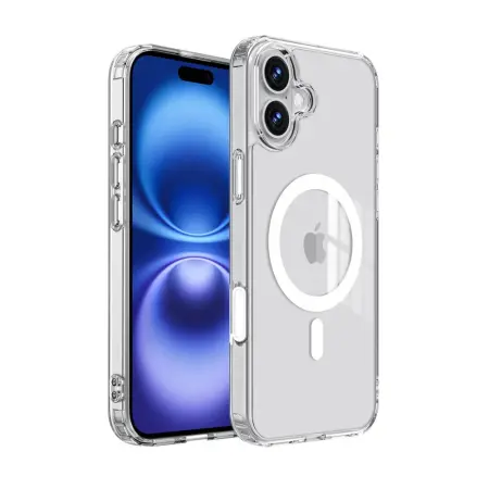 Case TPU Ancus Magnetic Ring for Apple iPhone 16 Transparent