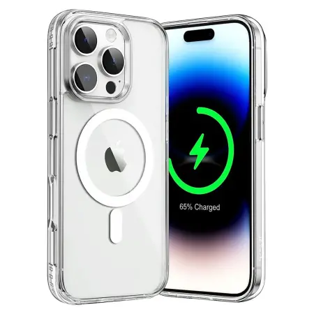 Case TPU Ancus Magnetic Ring for Apple iPhone 16 Pro Transparent