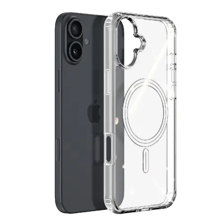 Case TPU Ancus Magnetic Ring for Apple iPhone 16 Plus Transparent