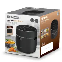 Rice Steamer Sencor SRM 0671BK  0.6lt 500W with Non-stick Surface Low Carb and Low Sugar Function Black