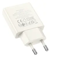 Travel Charger Hoco N44 Biscuit Ultra Thin Charging USB-C PD30W Fast Charge Moonlight White