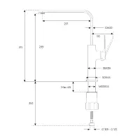 TEKA Stainless Steel Sink Faucet Rotating Easy-Quick FOT 994 3/8”-1/2”TOTAL